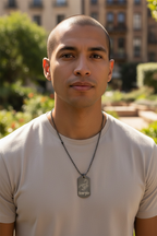 Gun Metal Steel Zodiac Dog Tag Necklace – Minimalist Astrology Jewelry