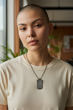 Gun Metal Steel Zodiac Dog Tag Necklace – Minimalist Astrology Jewelry