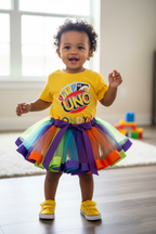 UNO Toddler Tutu Outfit Set – Birthday, Easter, Memorial Day & Game Party Outfit
