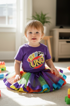 UNO Toddler Tutu Outfit Set – Birthday, Easter, Memorial Day & Game Party Outfit
