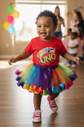 UNO Toddler Tutu Outfit Set – Birthday, Easter, Memorial Day & Game Party Outfit