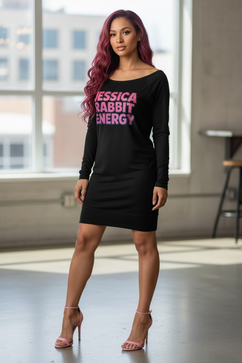 Black Jessica Rabbit Shirt Dress – Bold, Sexy & Unapologetic