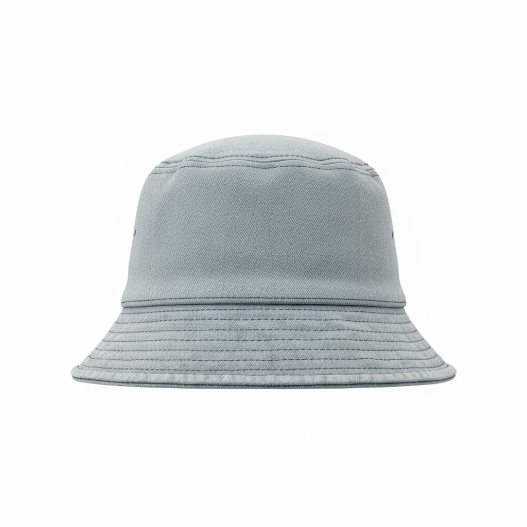 Denim Bucket Cap with Leatherette “D” Patch