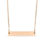 Custom Plate Necklace – Personalized Bar Necklace in Stainless Steel, Gold & Black