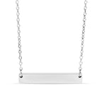 Custom Plate Necklace – Personalized Bar Necklace in Stainless Steel, Gold & Black