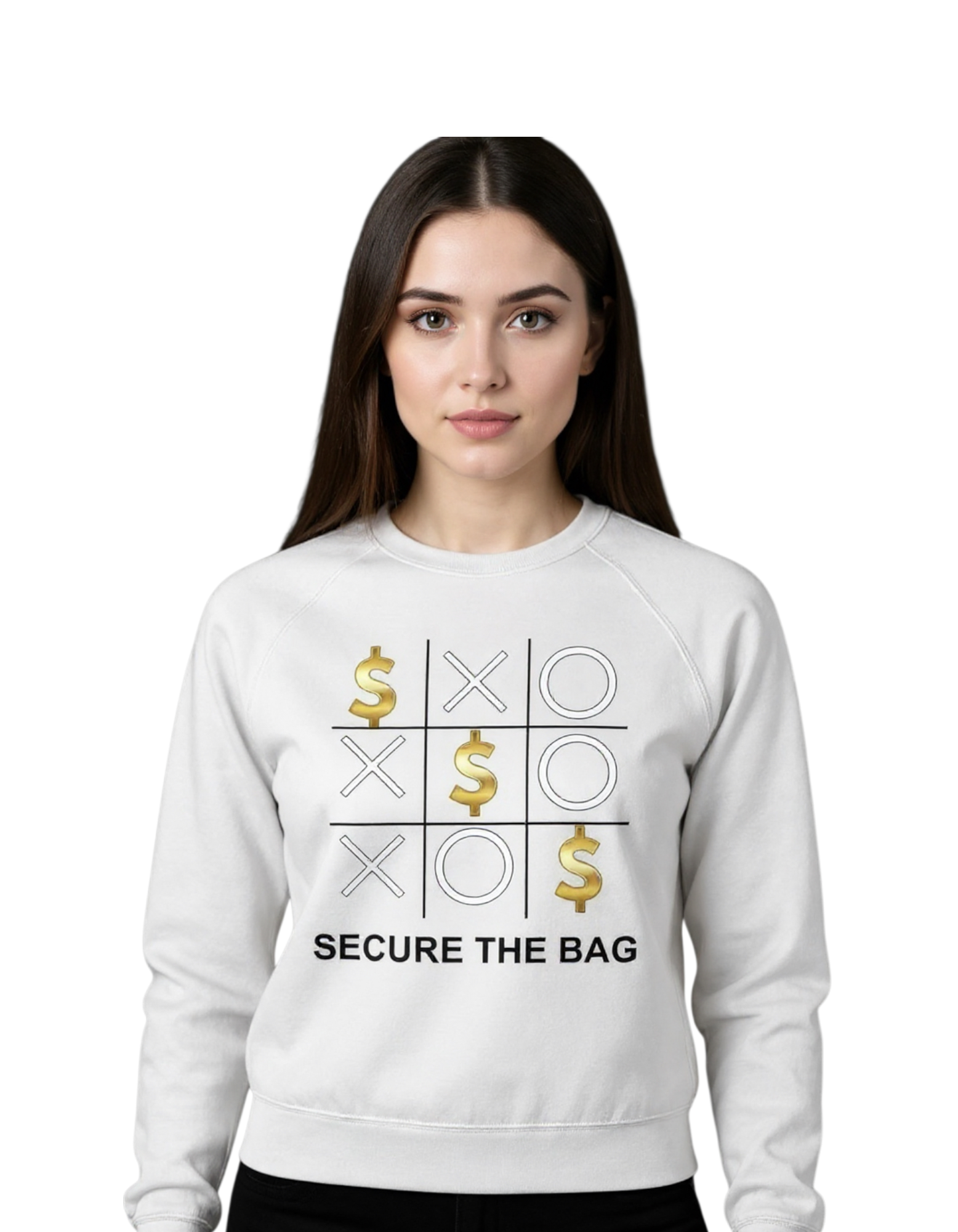 Secure the Bag Tic Tac Toe Sweatshirt - Money Motivation | Lavish Crafts