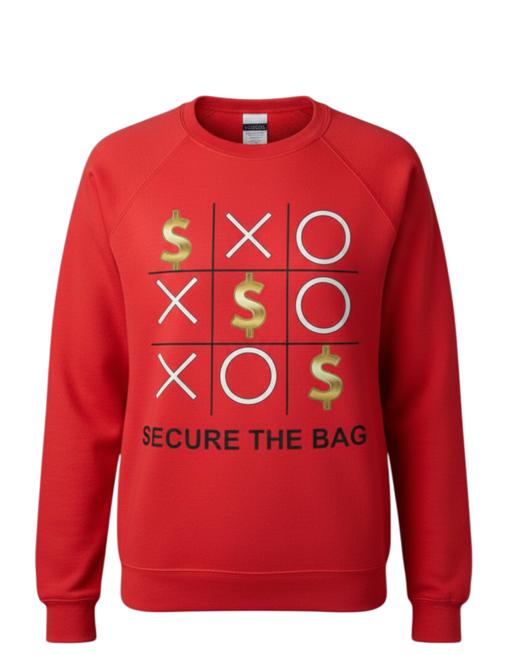 Secure the Bag Tic Tac Toe Sweatshirt - Money Motivation | Lavish Crafts