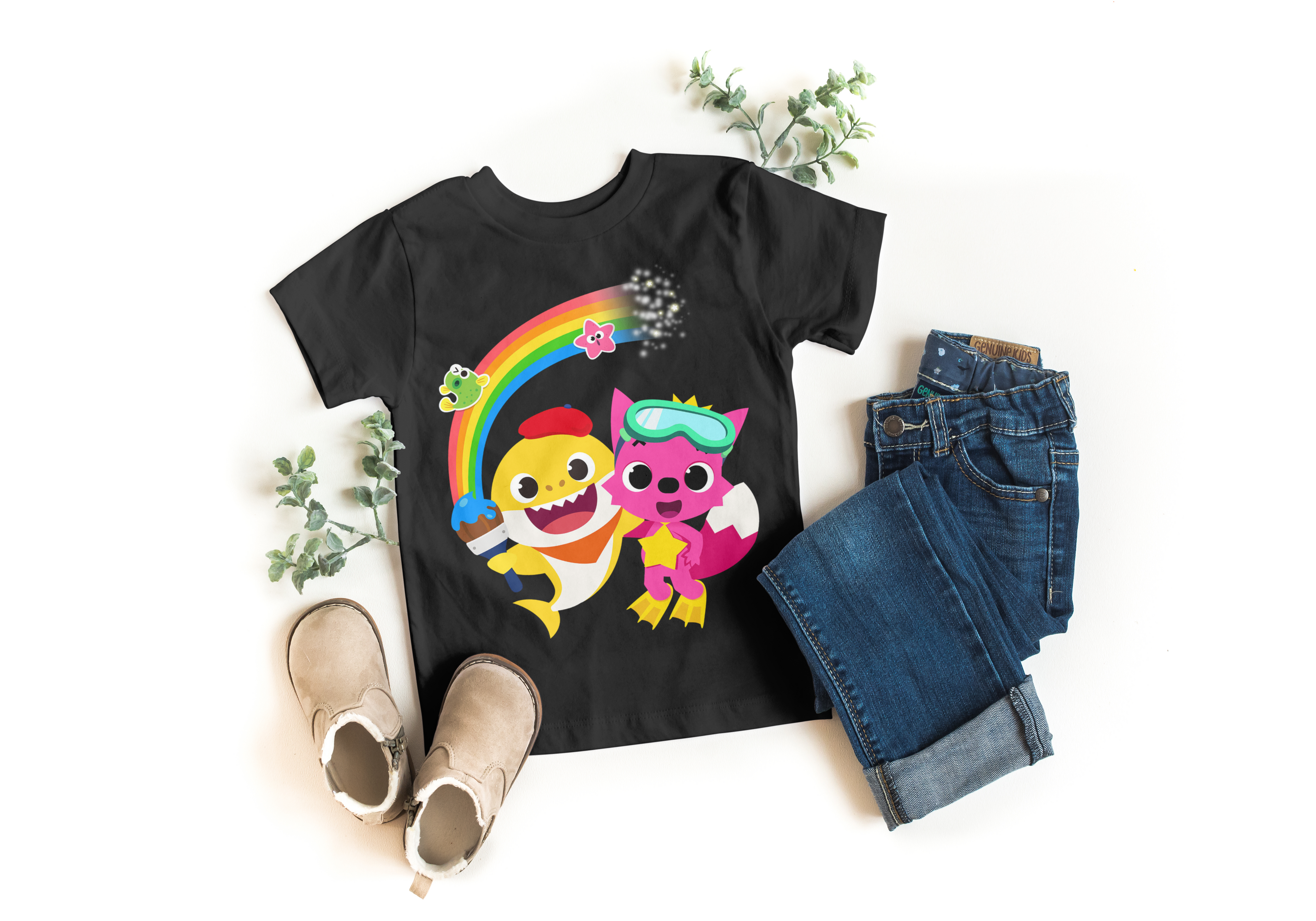 Rainbow Baby Shark Inspired Friends T-Shirt - Kids & Toddlers | Lavish Crafts