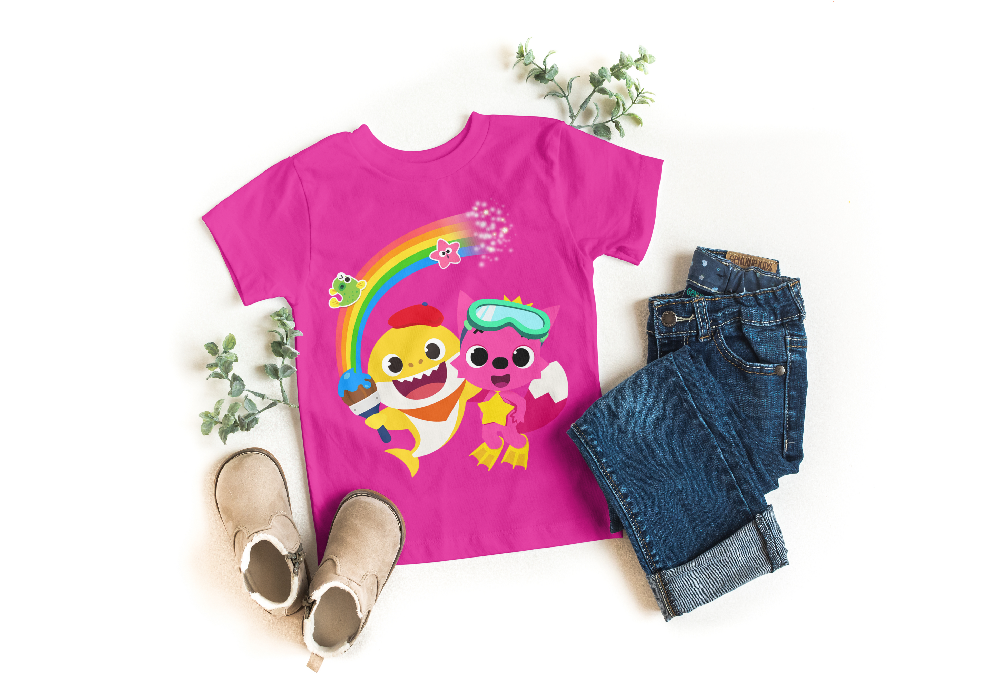 Rainbow Baby Shark Inspired Friends T-Shirt - Kids & Toddlers | Lavish Crafts