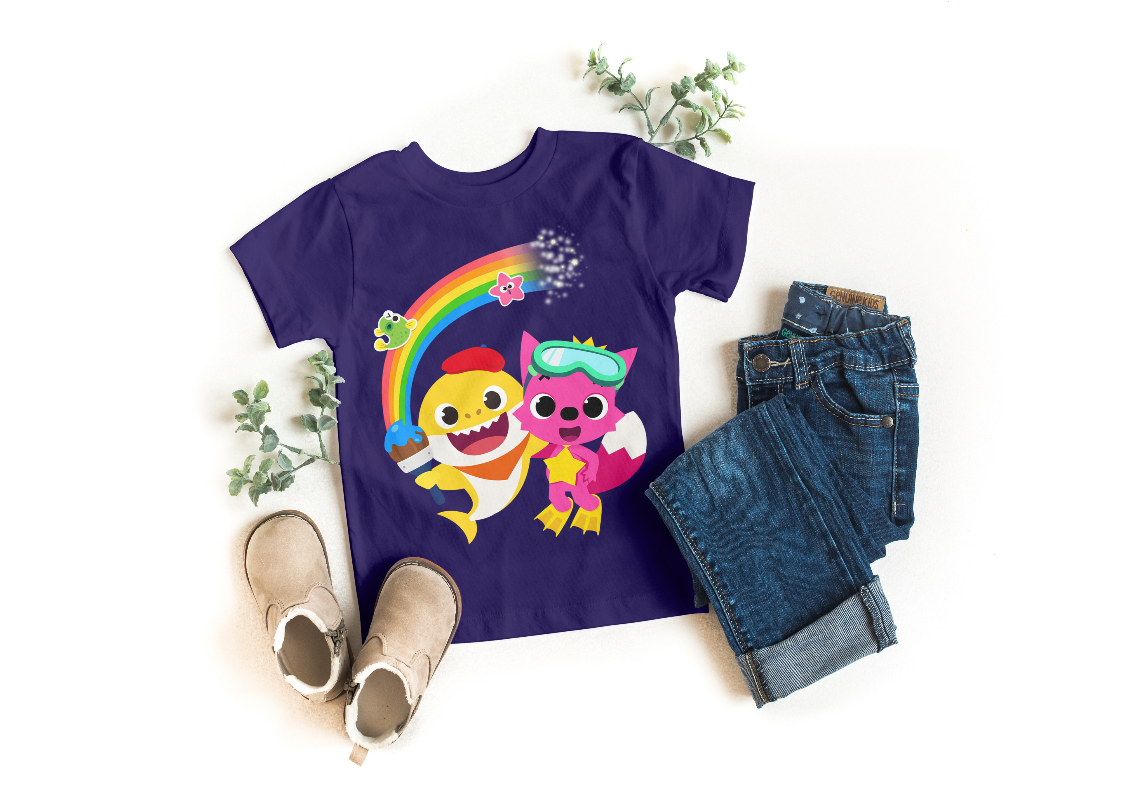 Rainbow Baby Shark Inspired Friends T-Shirt - Kids & Toddlers | Lavish Crafts