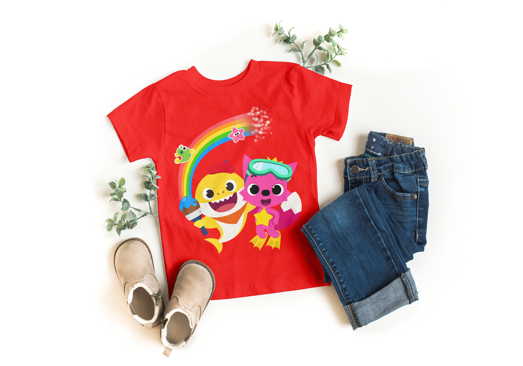 Rainbow Baby Shark Inspired Friends T-Shirt - Kids & Toddlers | Lavish Crafts