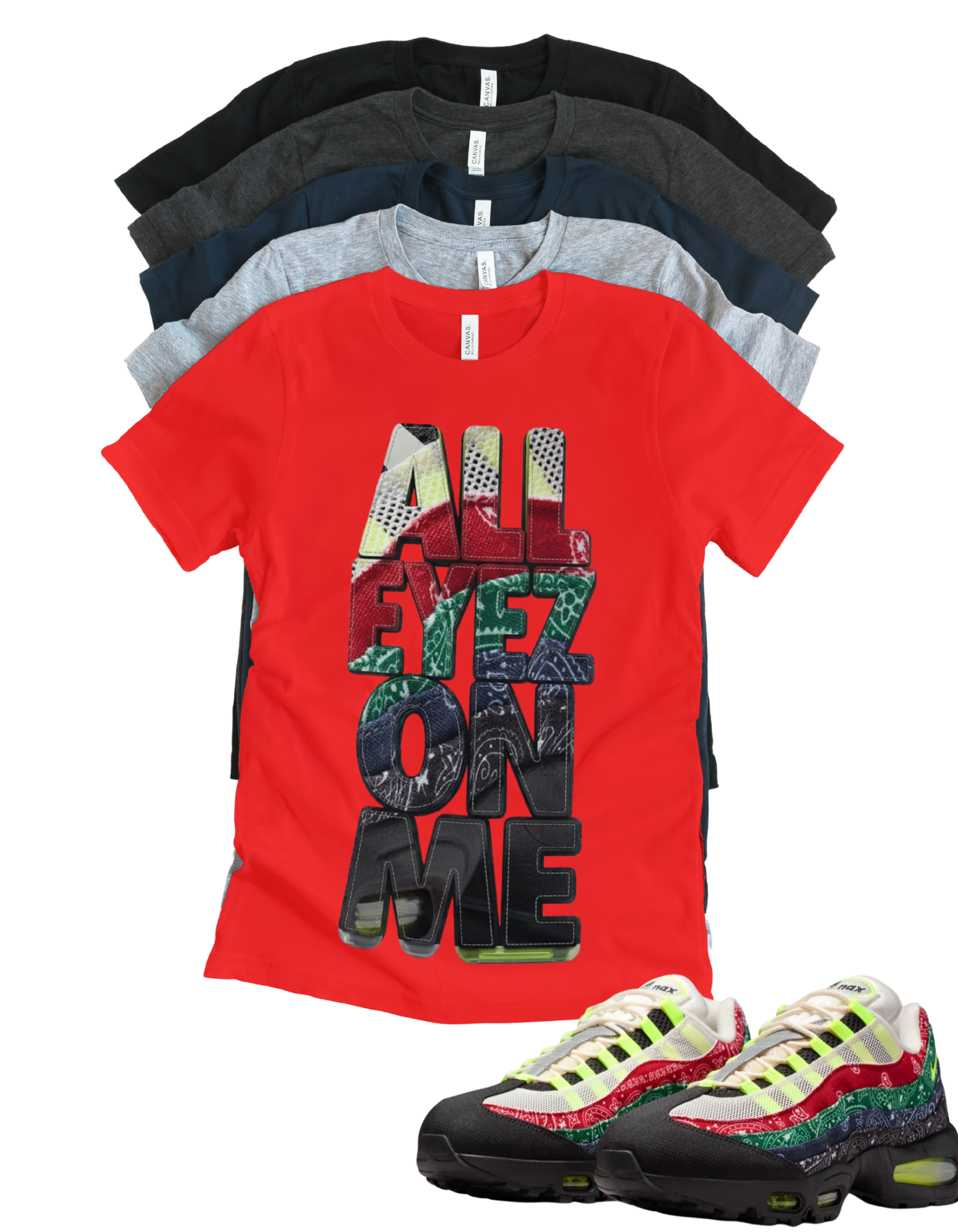 Air Max 95 Paisley All Eyes On Me Unisex Match T-Shirt – Bold Streetwear Statement Tee