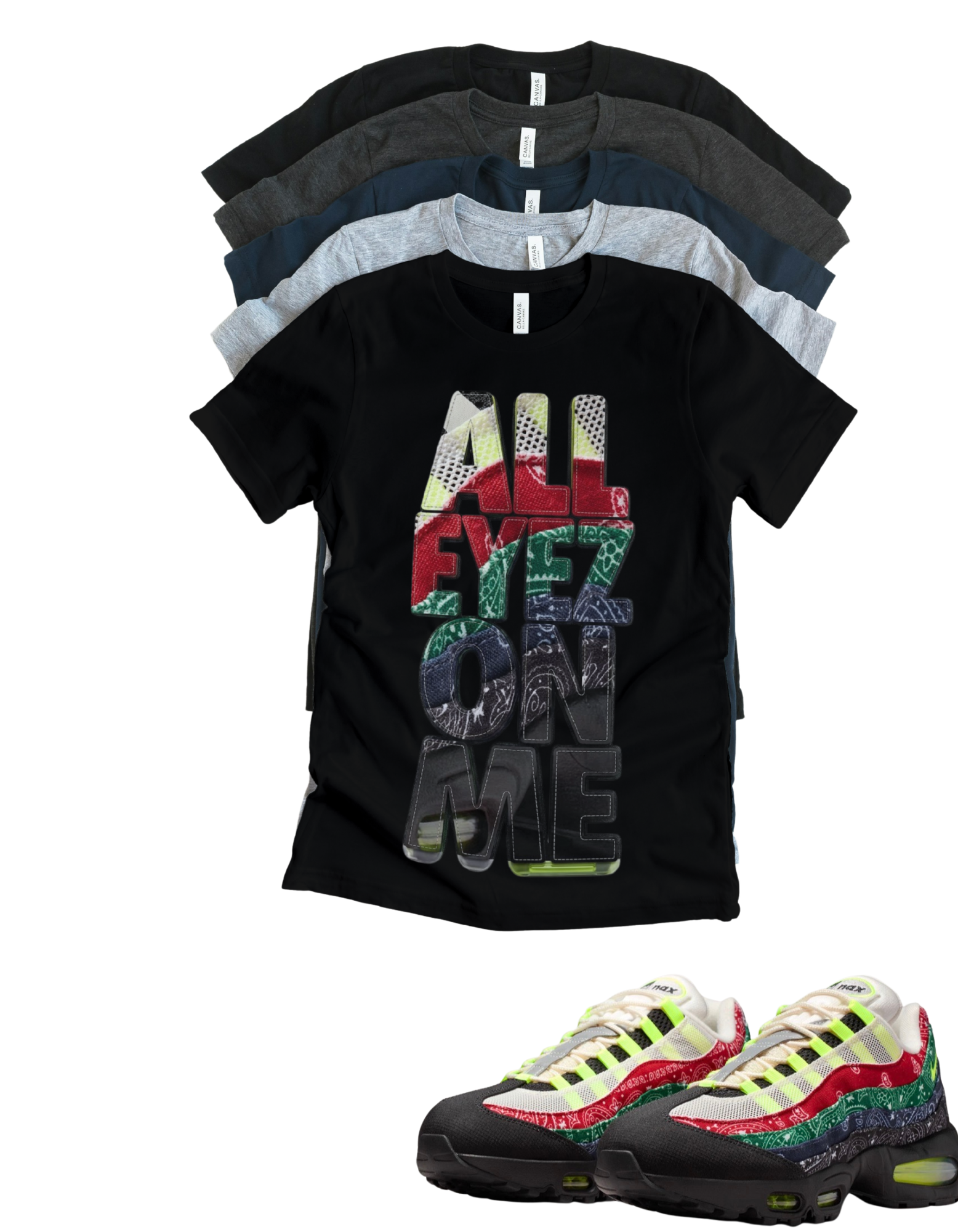 Air Max 95 Paisley All Eyes On Me Unisex Match T-Shirt – Bold Streetwear Statement Tee