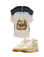Jordan 4 Birds of Paradise matching T-shirt sneaker head tee
