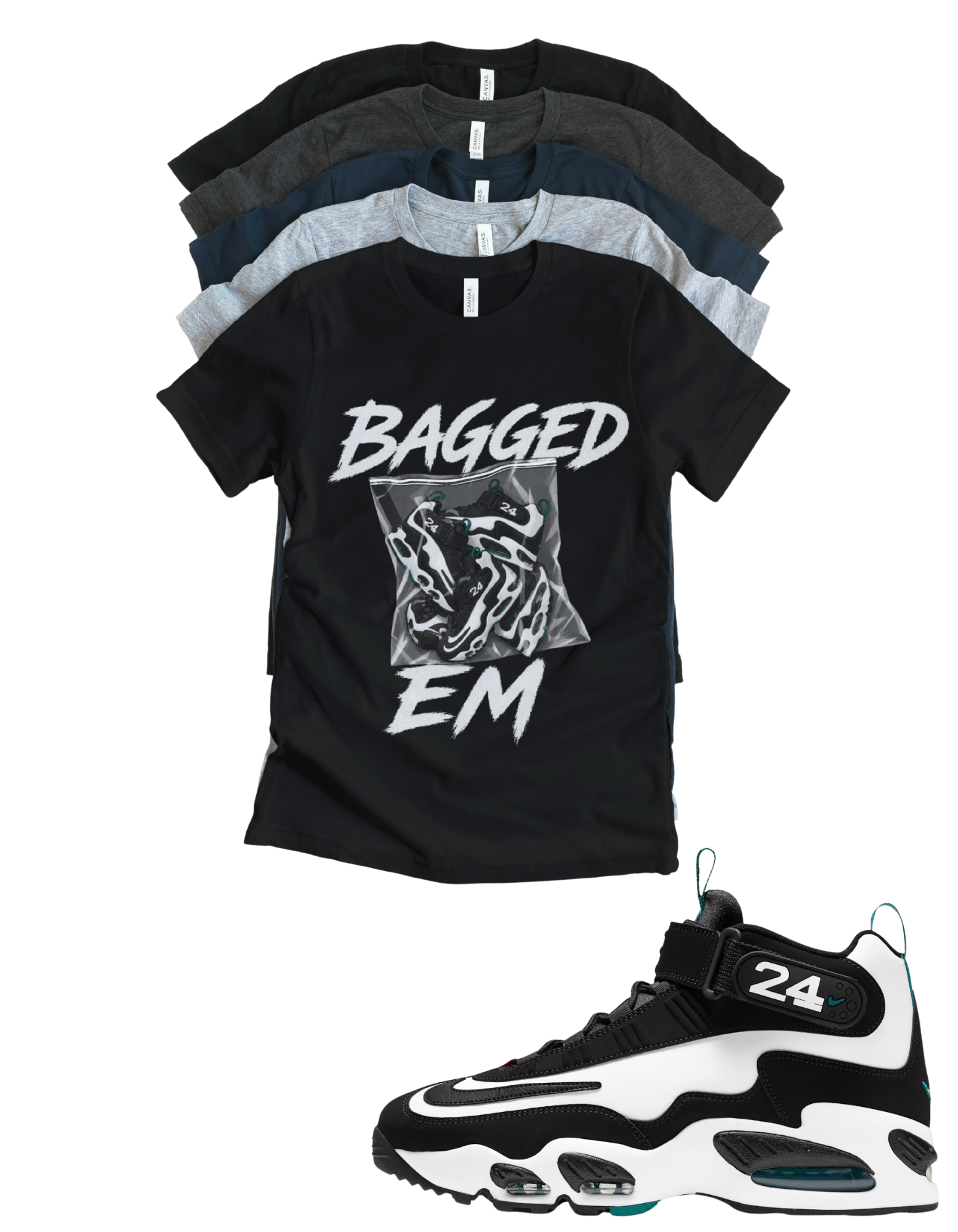 Griffey Max1 Bagged Em Freshwater Matching T-Shirt – Unisex Sneaker Tee