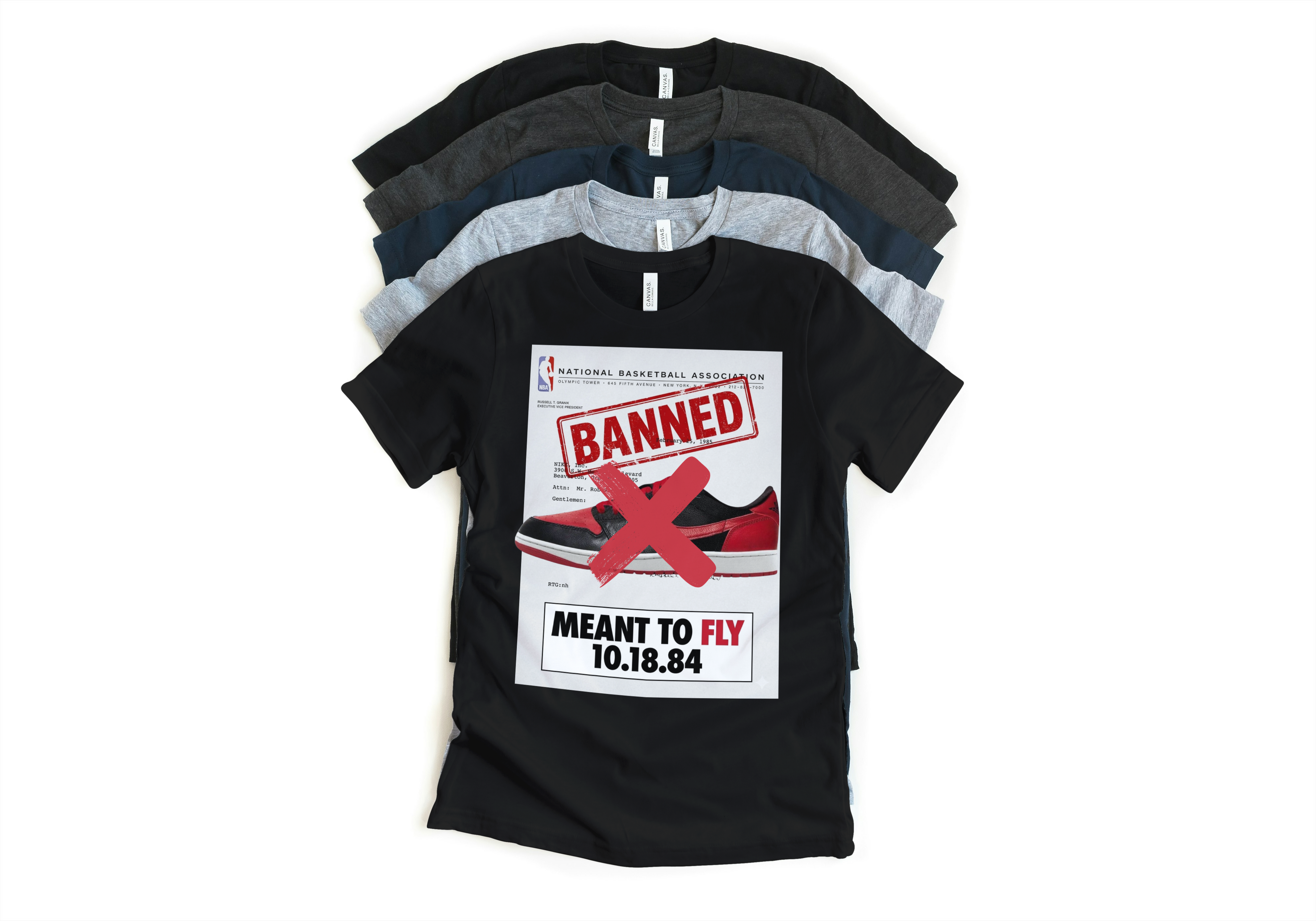 Jordan 1 Banned Letter OG Retro– OG Sneakerhead Match Tee – Jordan 1 Outfit Shirt – Unisex Streetwear