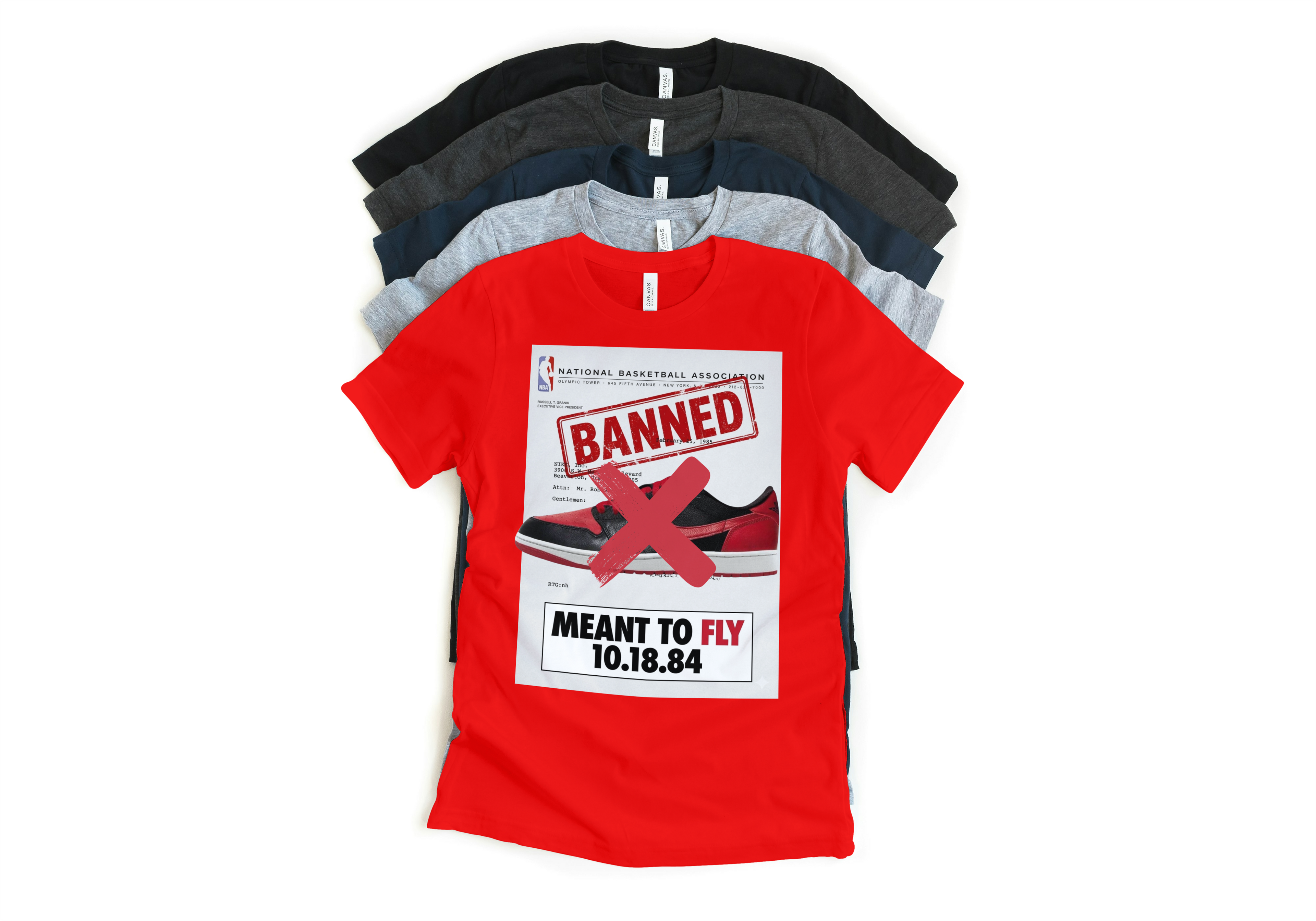 Jordan 1 Banned Letter OG Retro– OG Sneakerhead Match Tee – Jordan 1 Outfit Shirt – Unisex Streetwear