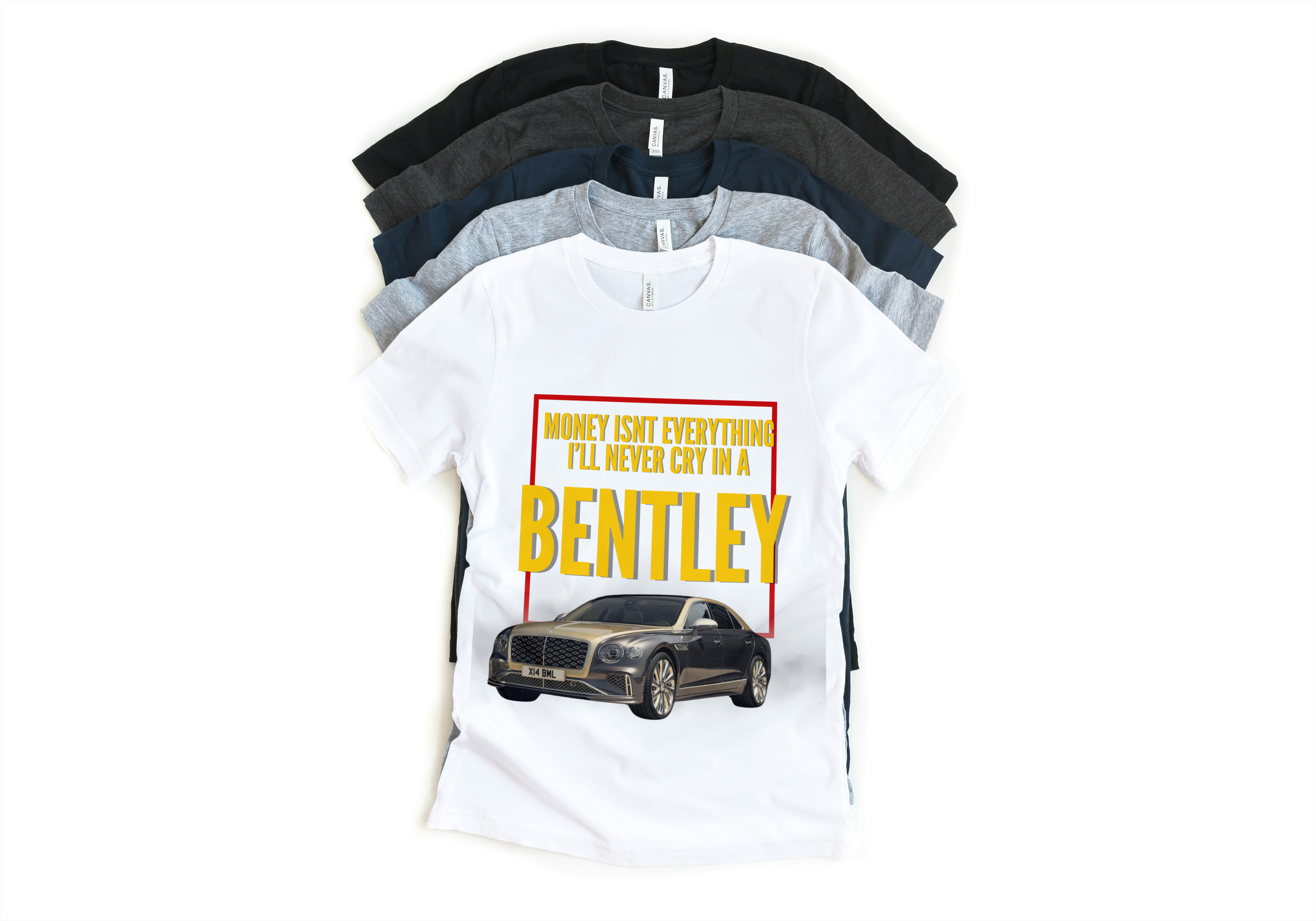 Never Cry in a Bentley Tee - Luxury Motivation Shirt | Lavish Crafts