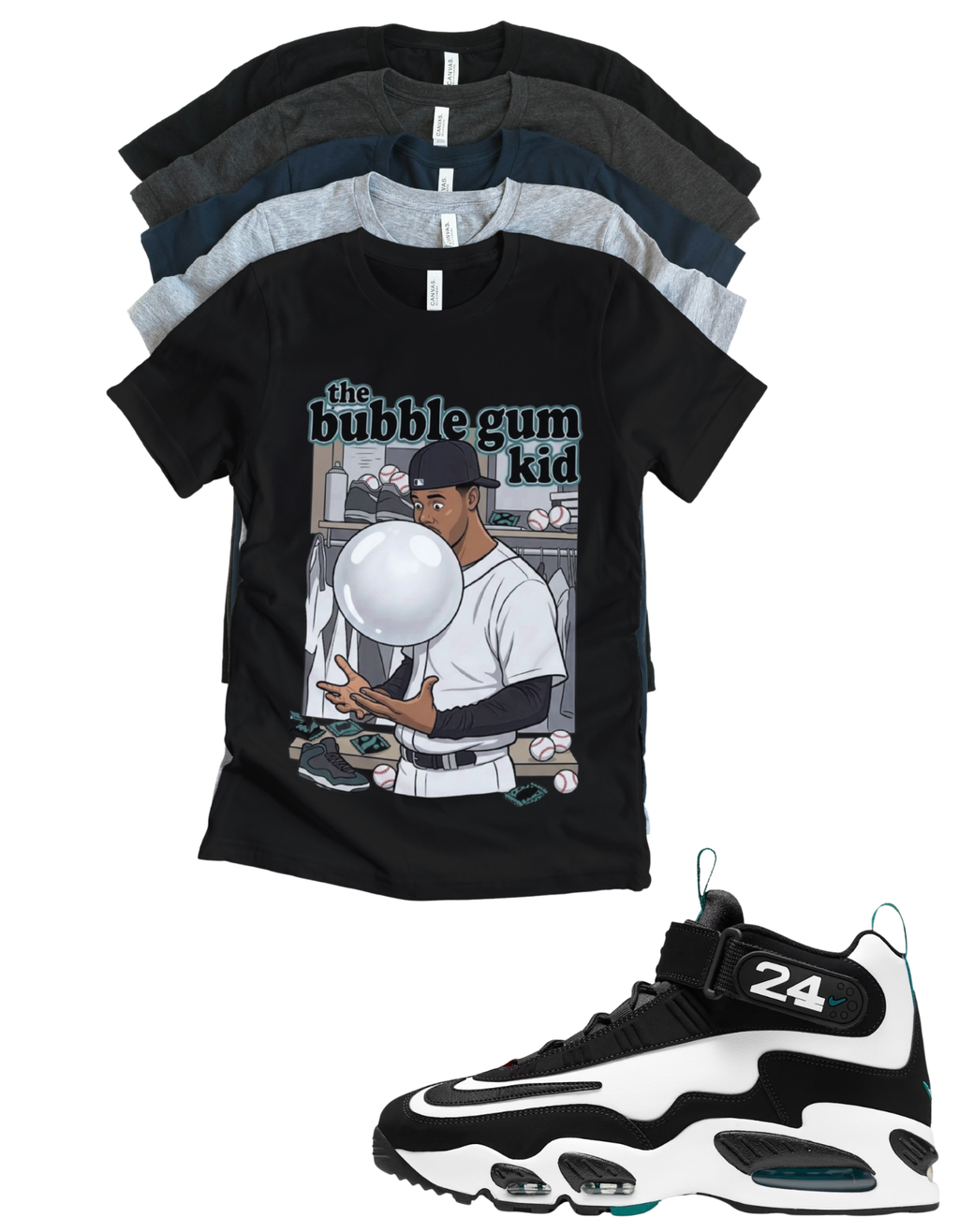 Griffey Max Freshwater Big Bubble Matching T-Shirt – Unisex Sneaker Tee