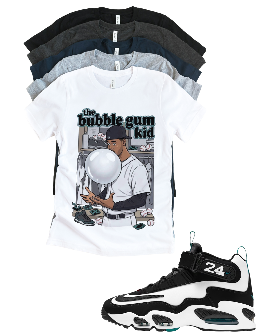 Griffey Max Freshwater Big Bubble Matching T-Shirt – Unisex Sneaker Tee