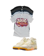 Jordan 4 Birds of Paradise Graffti matching T-shirt sneaker head tee