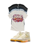 Jordan 4 Birds of Paradise Graffti matching T-shirt sneaker head tee