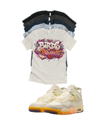 Jordan 4 Birds of Paradise Graffti matching T-shirt sneaker head tee