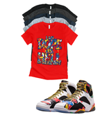 Jordan 7 Miro Dope As Hell matching T-shirt sneaker head tee