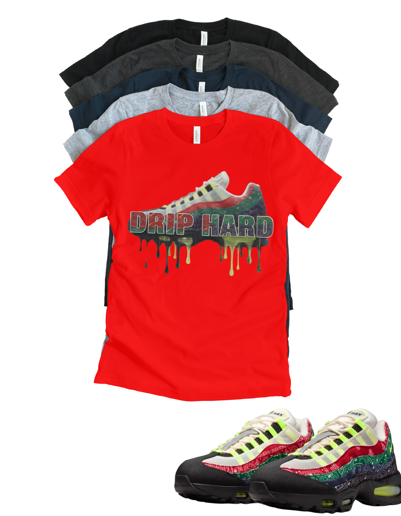 Air max 95 Paisley Drip Hard Unisex T-Shirt – Streetwear Tee for Heavy Drip Energy