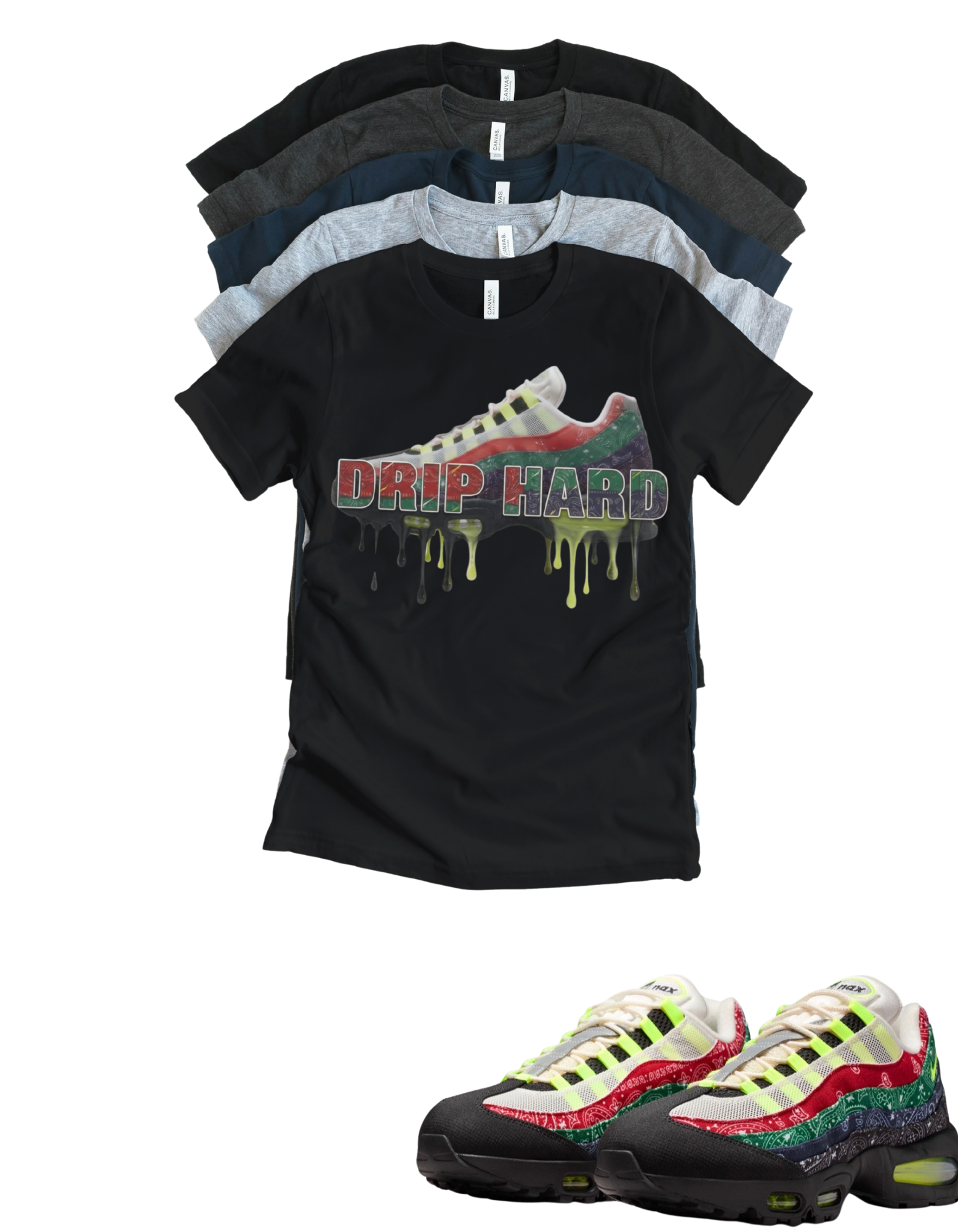 Air max 95 Paisley Drip Hard Unisex T-Shirt – Streetwear Tee for Heavy Drip Energy
