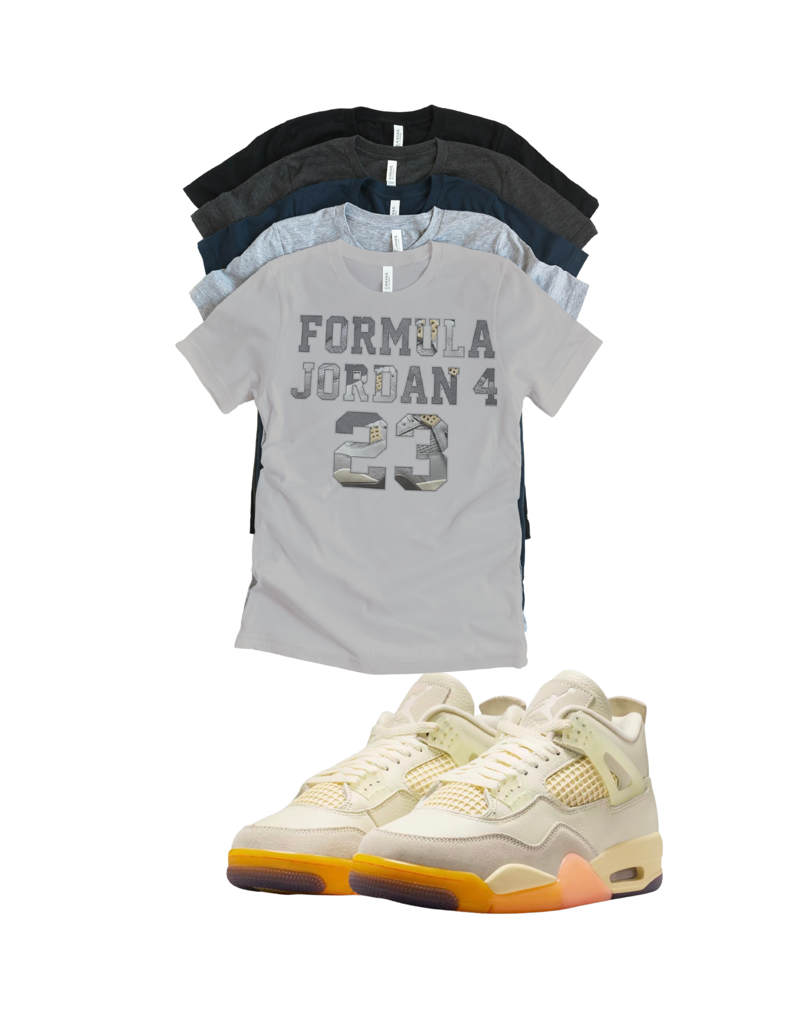 Jordan 4 Birds of Paradise Formula 23 matching T-shirt sneaker head tee