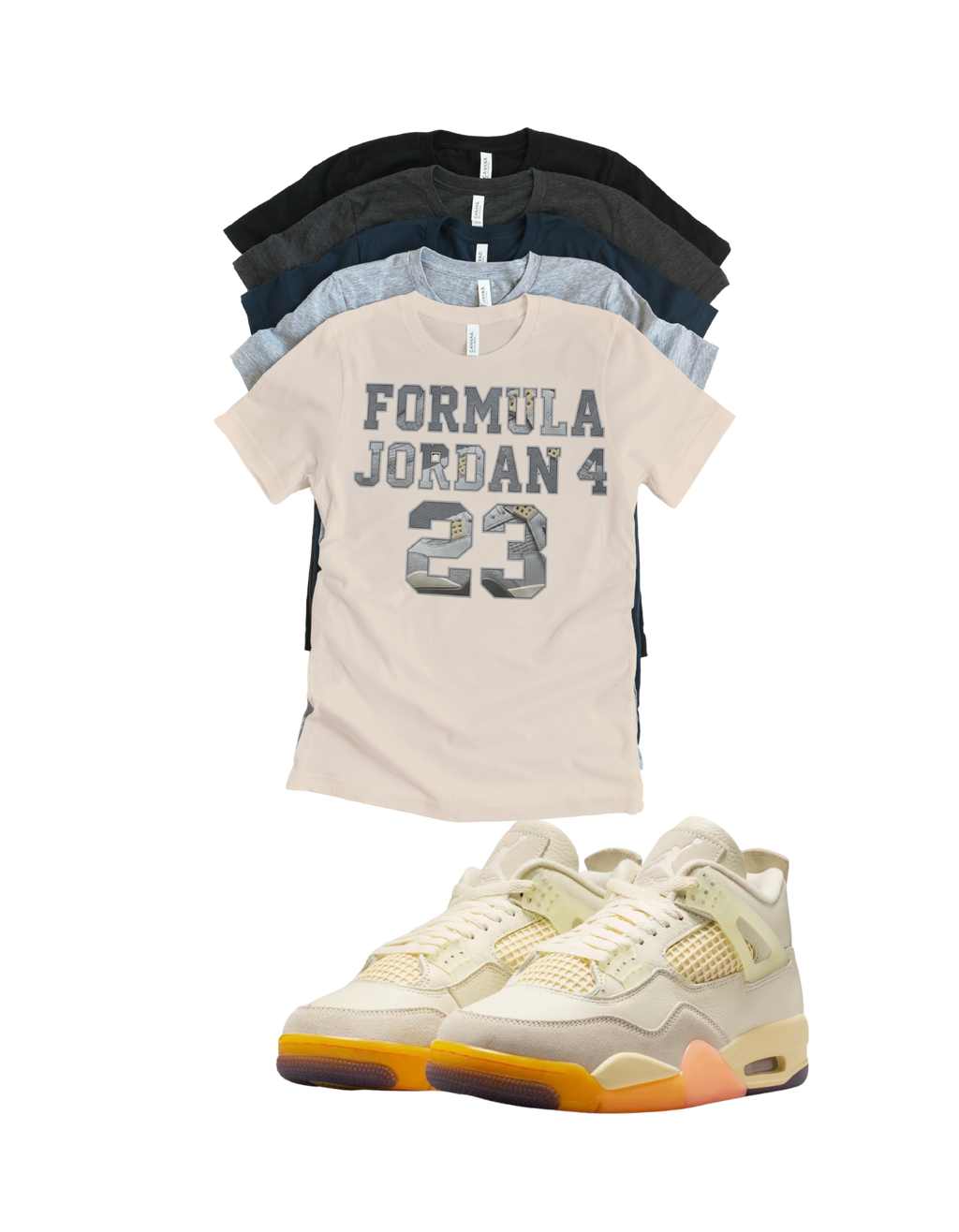 Jordan 4 Birds of Paradise Formula 23 matching T-shirt sneaker head tee