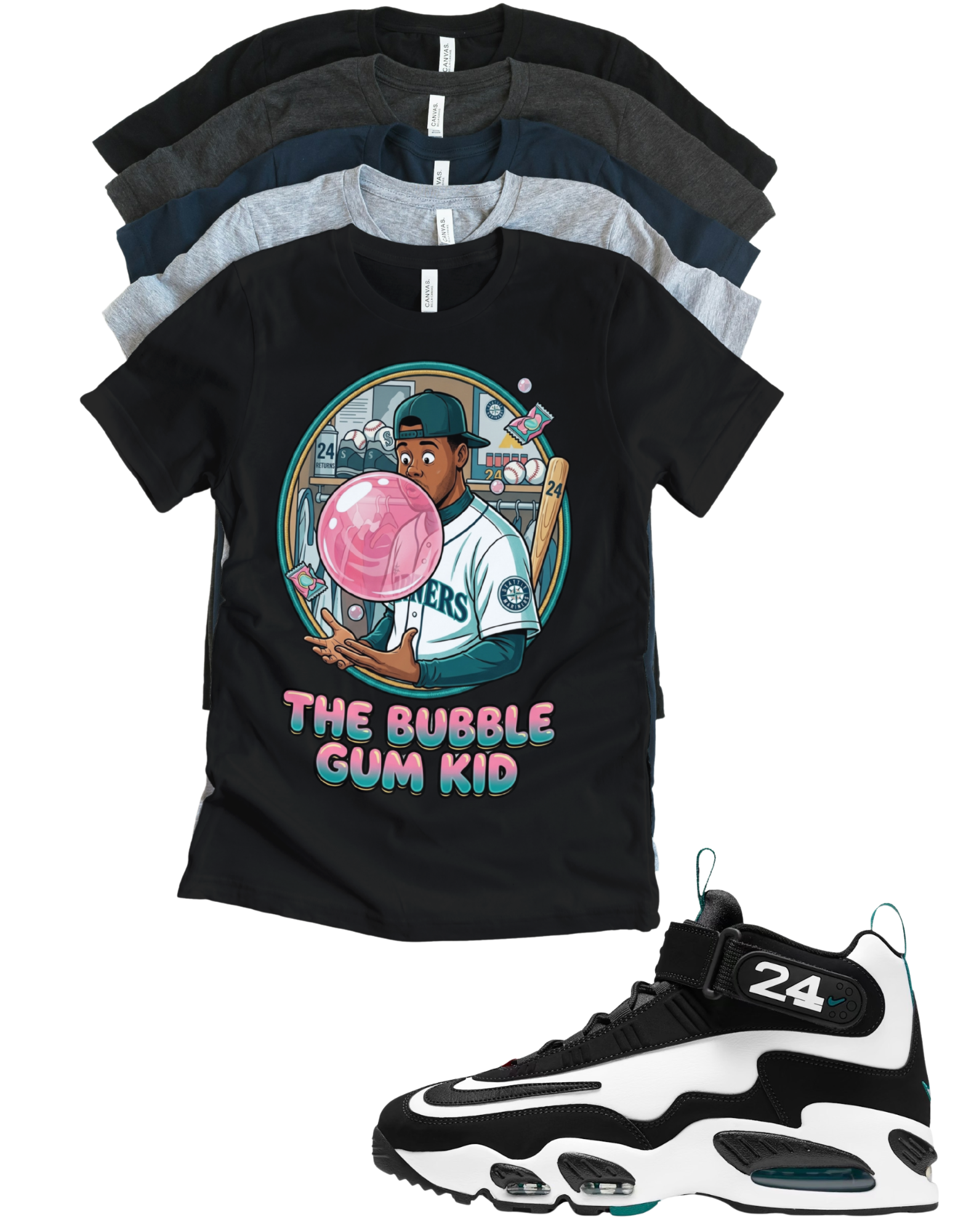 Griffey Max Bubble Gum Kid Matching T-Shirt – Unisex Sneaker Tee