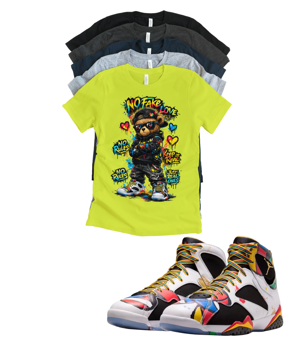 Jordan 7 Miro No Rules matching T-shirt sneaker head tee