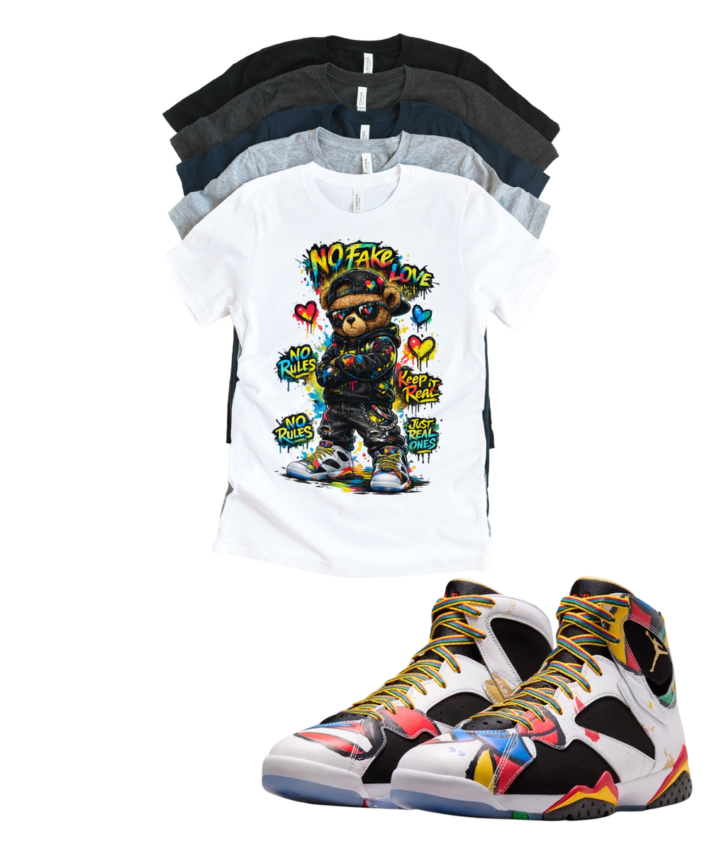 Jordan 7 Miro No Rules matching T-shirt sneaker head tee