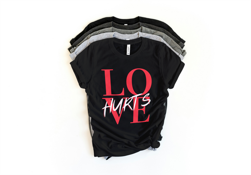 Love Hurts Tee - Heartbreak & Emotion Graphic Shirt | Lavish Crafts