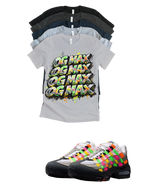 OG MAX Big Bubble Max 95 Woven Multi-colorway T-Shirt – Unisex Sneaker Tee