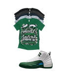 Shirt to match Jordan 12 summit white gorge green Retro AJ12 idols become rival