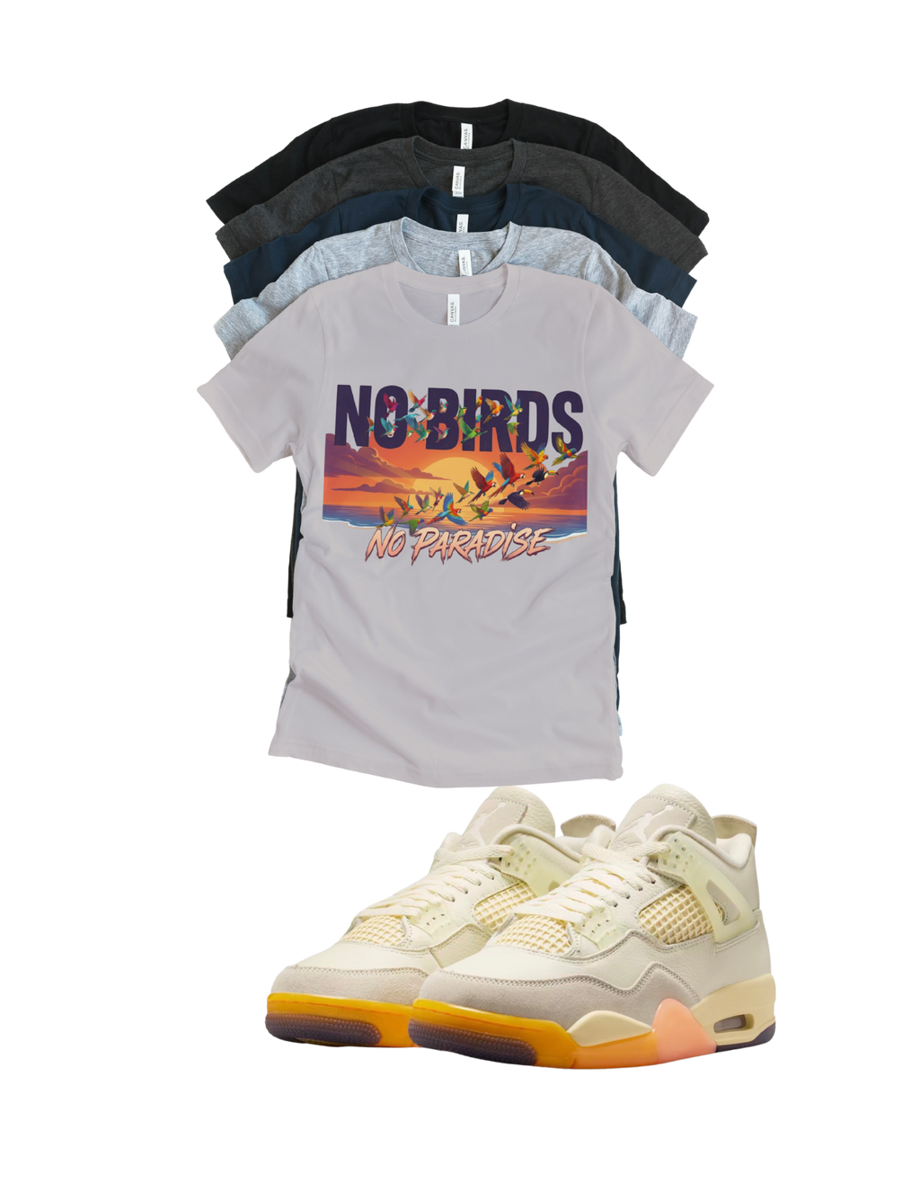 Jordan 4 Birds of Paradise No Paradise matching T-shirt sneaker head tee