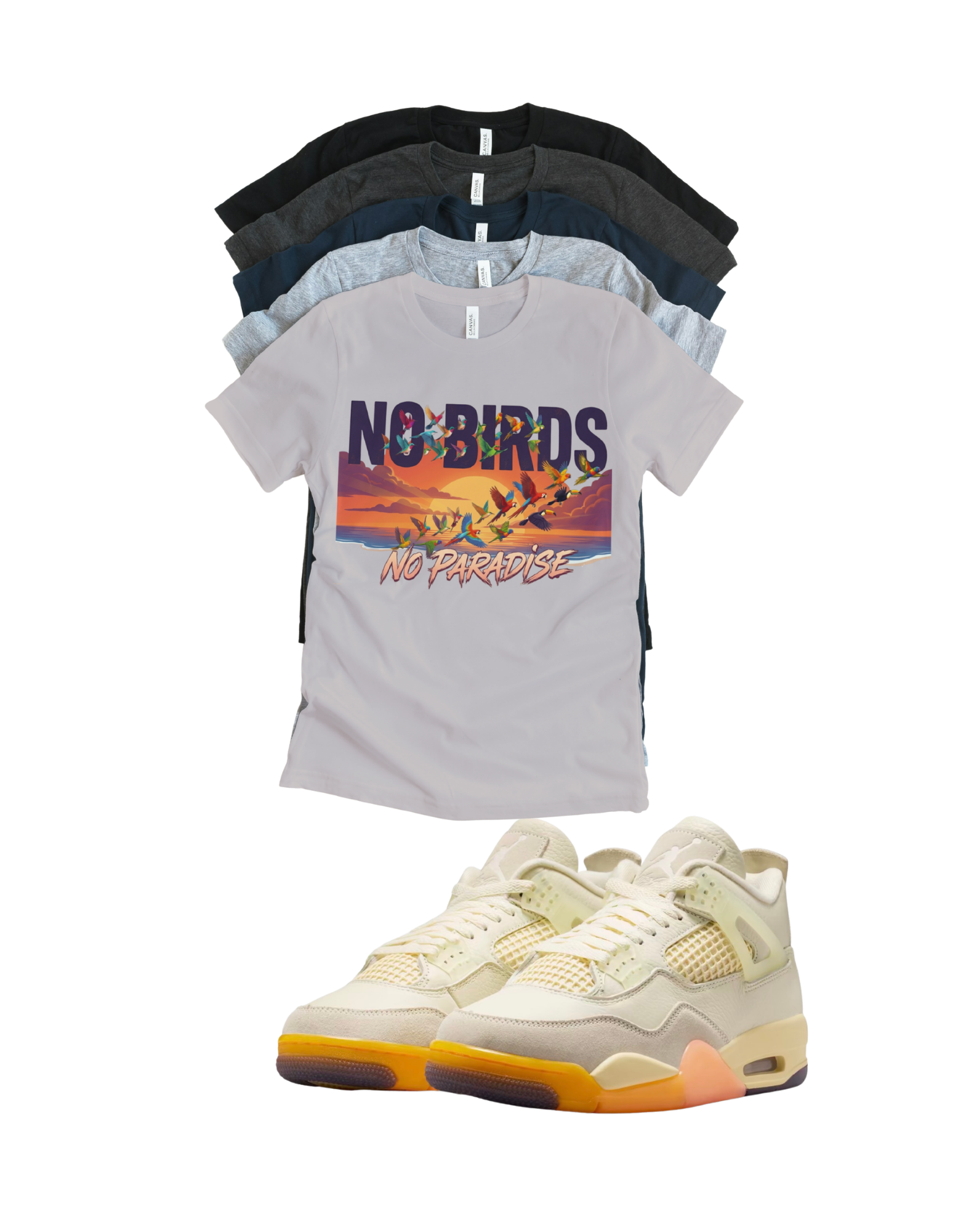 Jordan 4 Birds of Paradise No Paradise matching T-shirt sneaker head tee