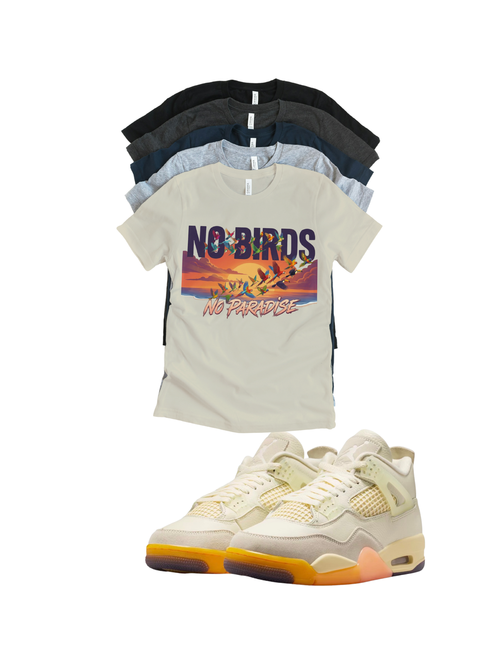 Jordan 4 Birds of Paradise No Paradise matching T-shirt sneaker head tee
