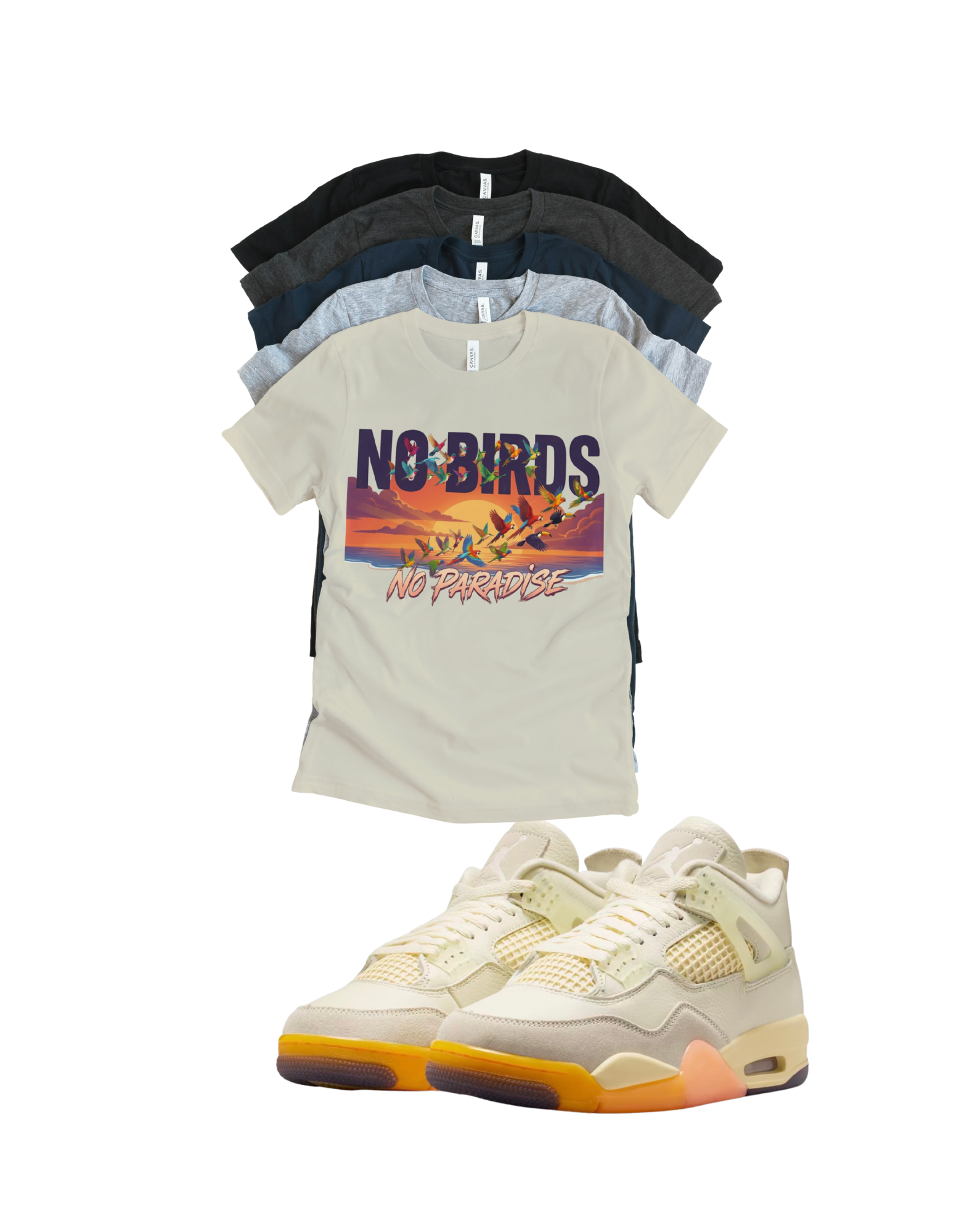 Jordan 4 Birds of Paradise No Paradise matching T-shirt sneaker head tee