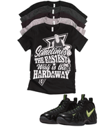 Penny Easiest Way Is The Hardaway Unisex T-Shirt – Foamposite Black and Yellow Volt Matching Sneaker Tee