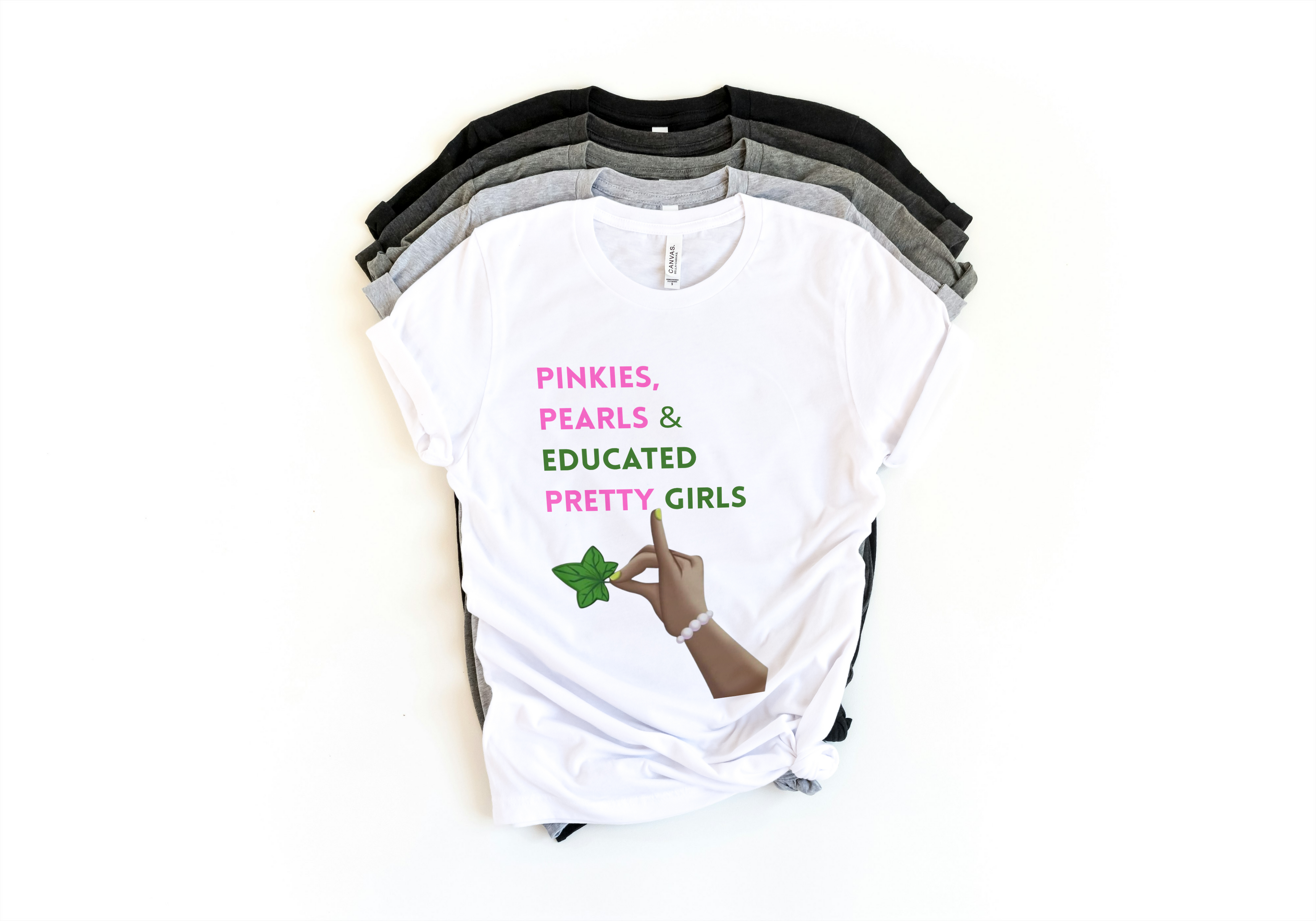Pinkies & Pearls Alpha Kappa Alpha Inspired T-Shirt – Pretty, Polished & Greek Chic
