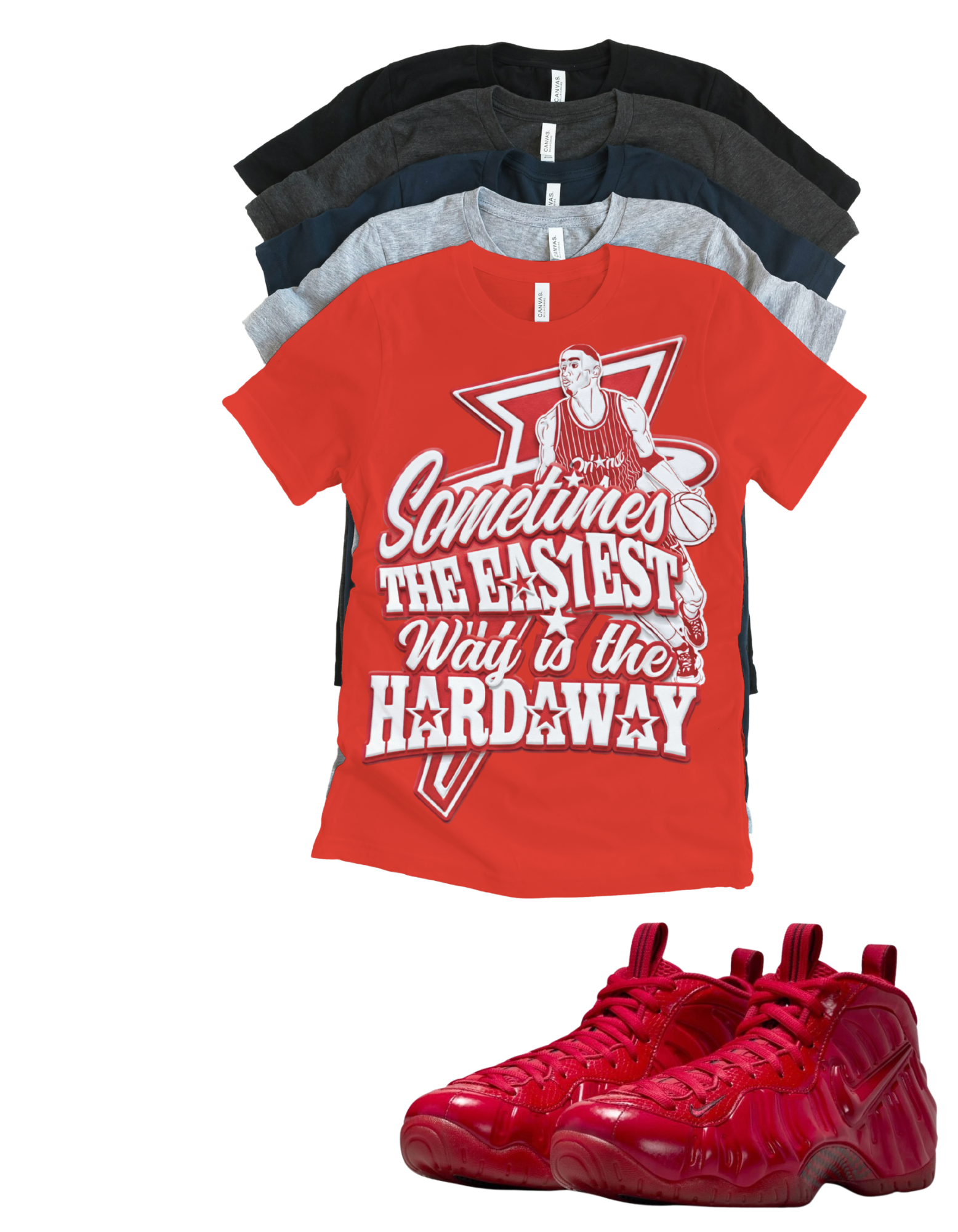 Penny Easiest Way Is The Hardaway Unisex T-Shirt – Foamposite Gym Red Matching Sneaker Tee