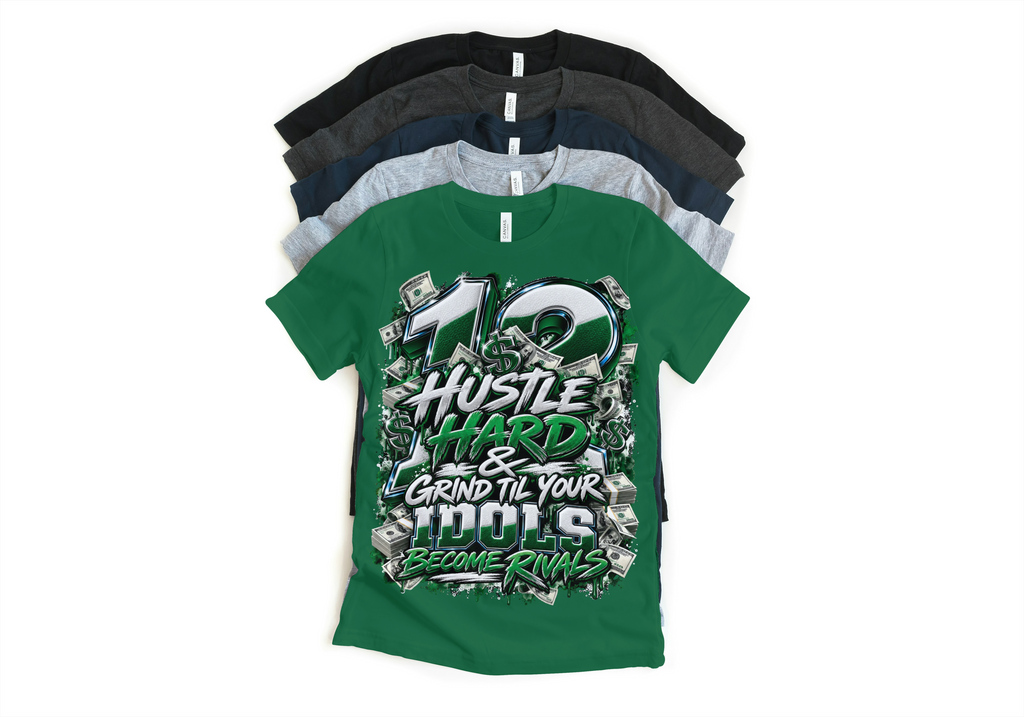 Shirt to match Jordan 12 summit white gorge green Retro AJ12 idols become rival