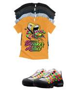 OG MAX Sneaker Addict Big Bubble Max 95 Woven Multi-colorway T-Shirt – Unisex Sneaker Tee