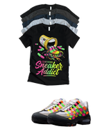 OG MAX Sneaker Addict Big Bubble Max 95 Woven Multi-colorway T-Shirt – Unisex Sneaker Tee