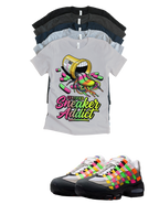 OG MAX Sneaker Addict Big Bubble Max 95 Woven Multi-colorway T-Shirt – Unisex Sneaker Tee