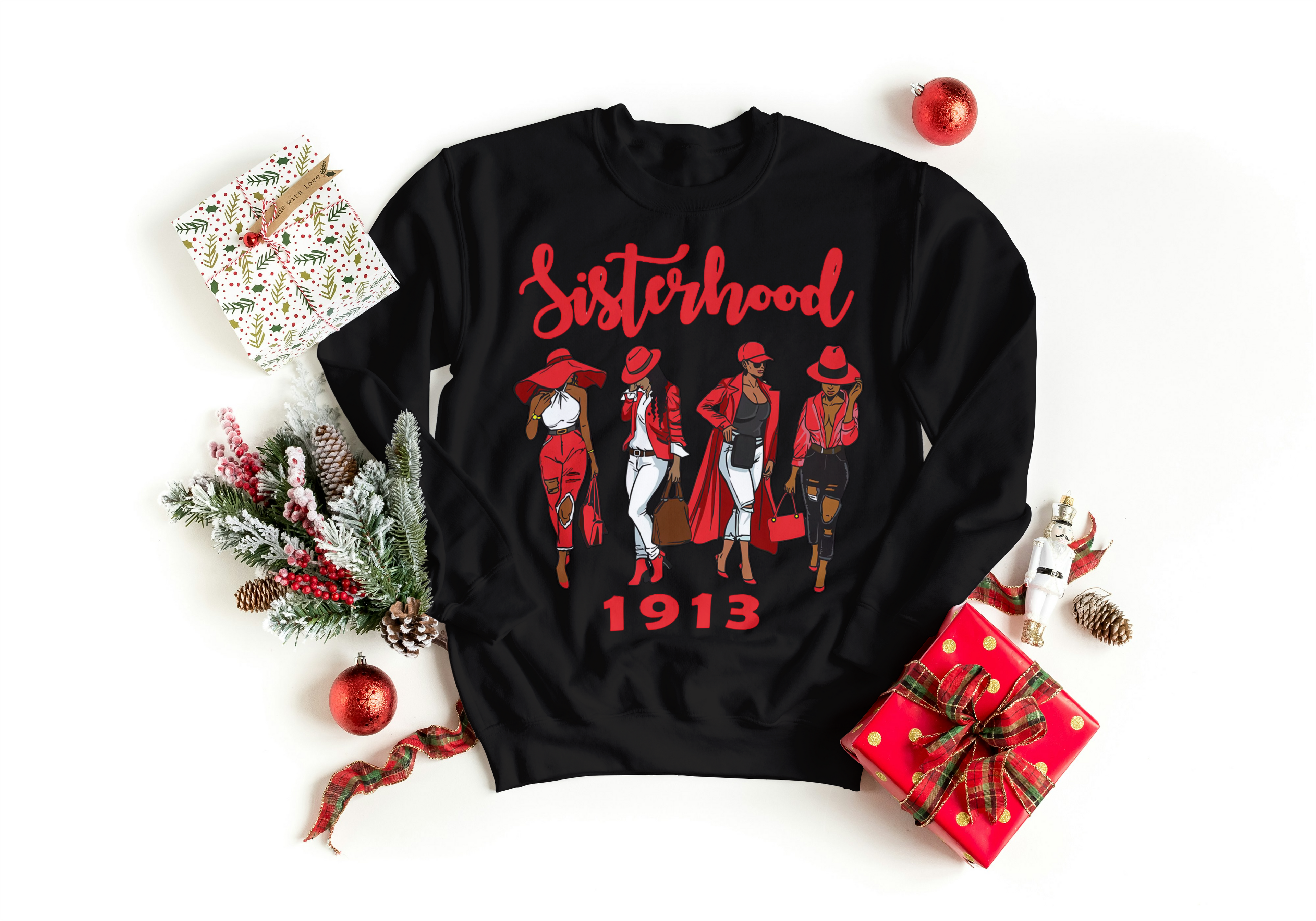 Delta Sigma Theta–inspired sisterhood sweatshirt